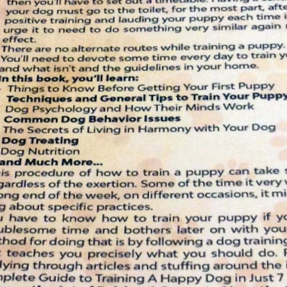 Puppy Training Guide - Housebreaking, Nutrition, Behavior Issues - Picture 4 of 6